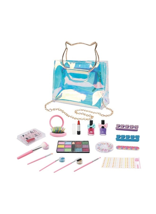Rally Girls' Makeup Kit Set: A complete makeup bag containing child-safe cosmetics. The perfect gift for girls, 20 pieces. - Image 2