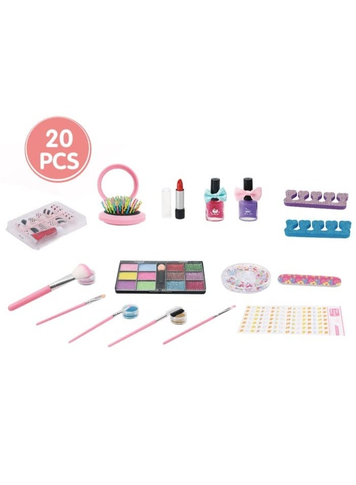 Rally Girls' Makeup Kit Set: A complete makeup bag containing child-safe cosmetics. The perfect gift for girls, 20 pieces. - Image 4
