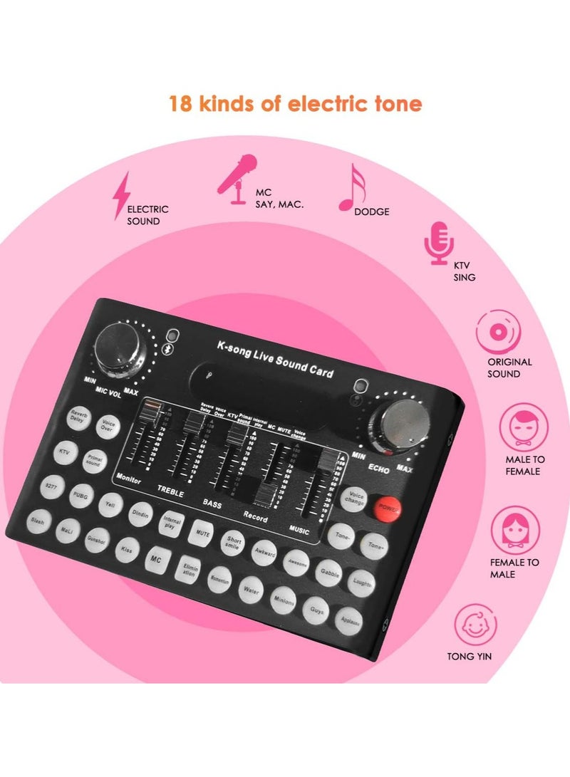 Gravity F007 Sound Card Microphone Mixing Console Live Broadcast Singing - Image 3