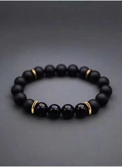 Generic 8mm Beaded Bracelet For Men Vintage Gift Party  - Image 5