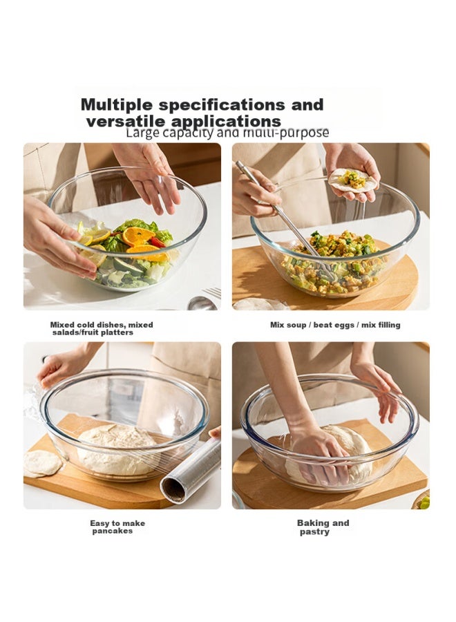 Pakchoice Glass Mixing Bowl For Kitchen, Food Grade, Ideal For Mixing, Washing, Baking, And Heating, Egg Beating Bowl - Image 4