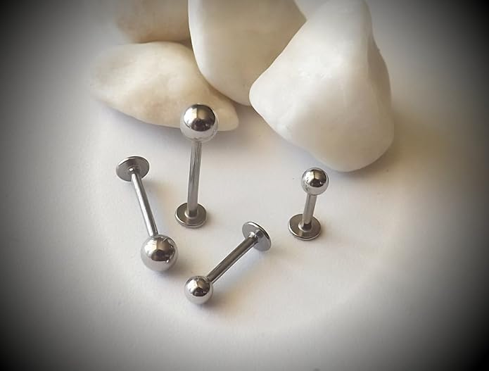 SHIELD PLUS Jewelry 10pcs Stainless Steel Lip Labret Stud Tragus Helix Cartilage Stud Bar - Image 1