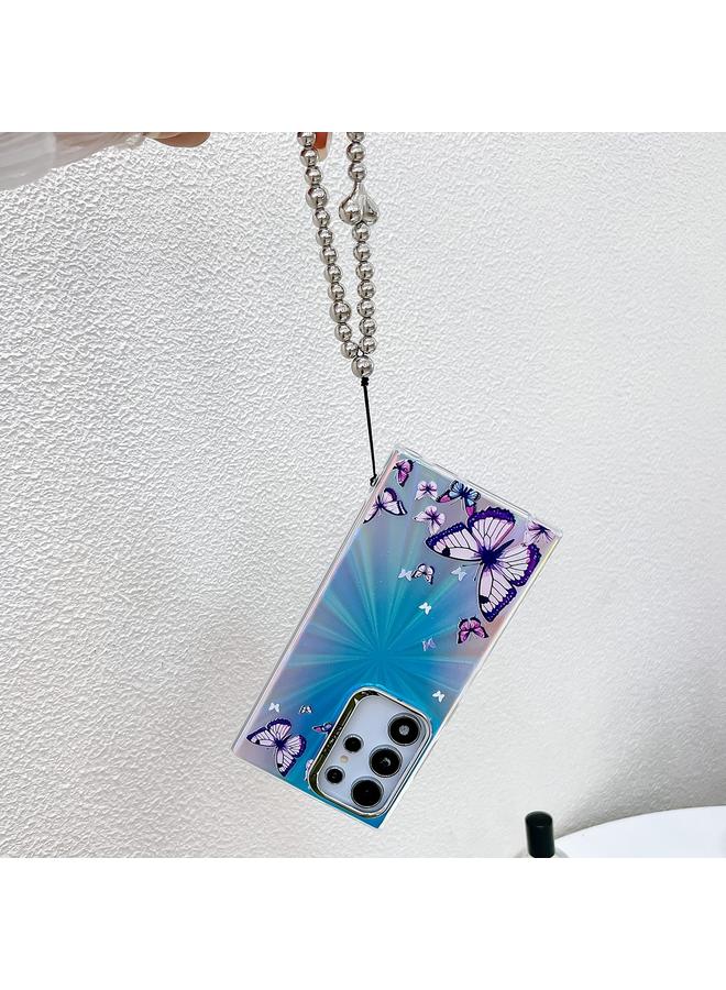 S-TOP Case For Samsung Galaxy A15 5G Electroplating Laser Butterfly Phone Case with Wrist Strap - Image 4