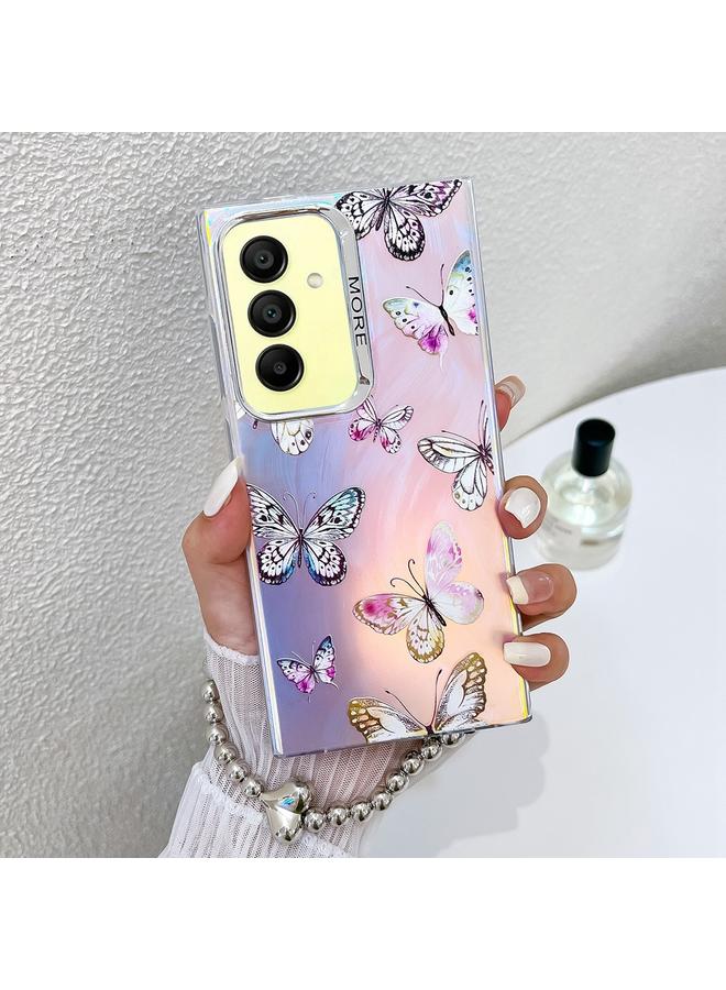 S-TOP Case For Samsung Galaxy A15 5G Electroplating Laser Butterfly Phone Case with Wrist Strap - Image 1