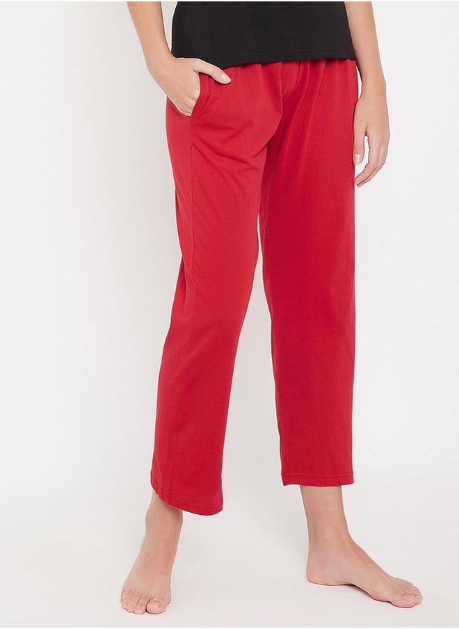 Clovia Solid Straight Pyjama with Elastic Waistband by Styli  - Image 2