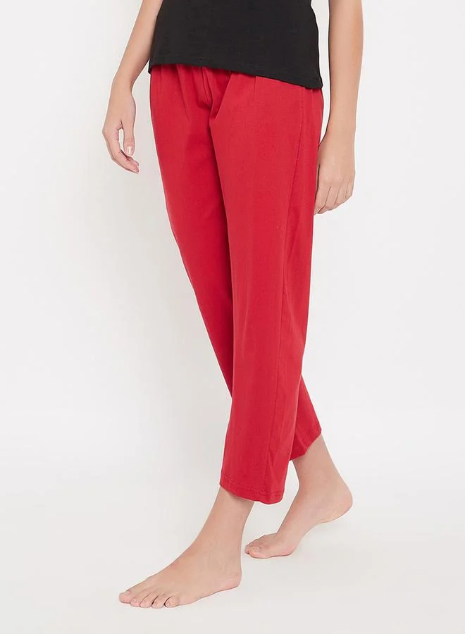 Clovia Clovia Solid Straight Pyjama with Elastic Waistband