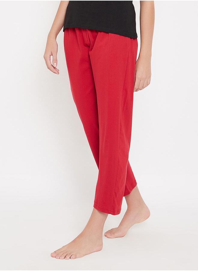 Clovia Solid Straight Pyjama with Elastic Waistband by Styli  - Image 3