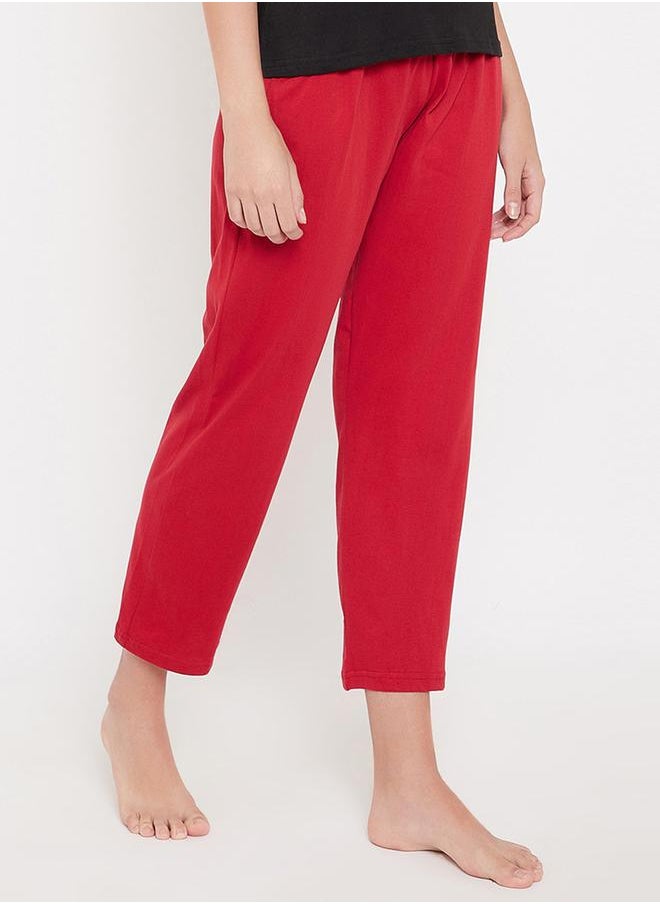 Clovia Solid Straight Pyjama with Elastic Waistband by Styli  - Image 4