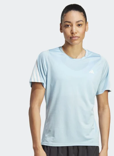 Adidas Run Icons 3-Stripes Low-Carbon Running T-Shirt