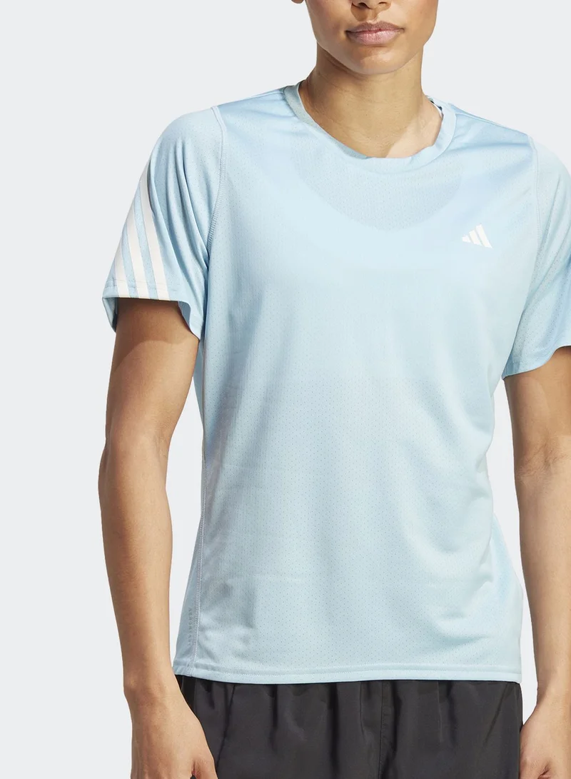 adidas تيشيرت عصري مزين بخطوط علامة الماركة