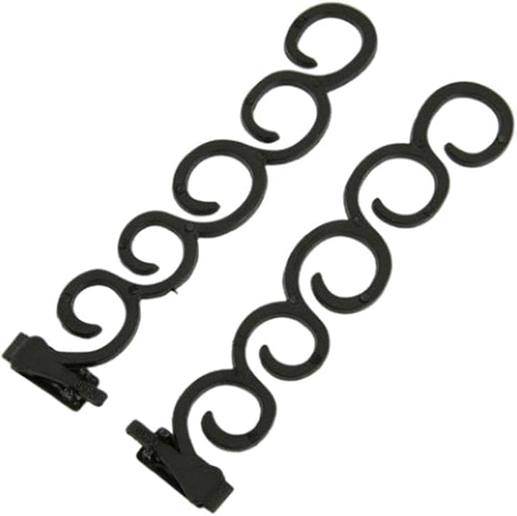 أداة جدل الشعر السوداء لصنع ذيل الحصان - أداة جدل فرنسية لعمل الضفائر والكرات والذيل الحصاني - إكسسوار شعر عصري للنساء والفتيات مع أربطة شعر وشرائط