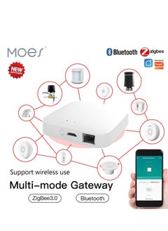 MOES Tuya Smart Wired Multi-mode Gateway ZigBee Bluetooth Mesh Hub Smart Life APP Voice Remote Control via Alexa Google Home