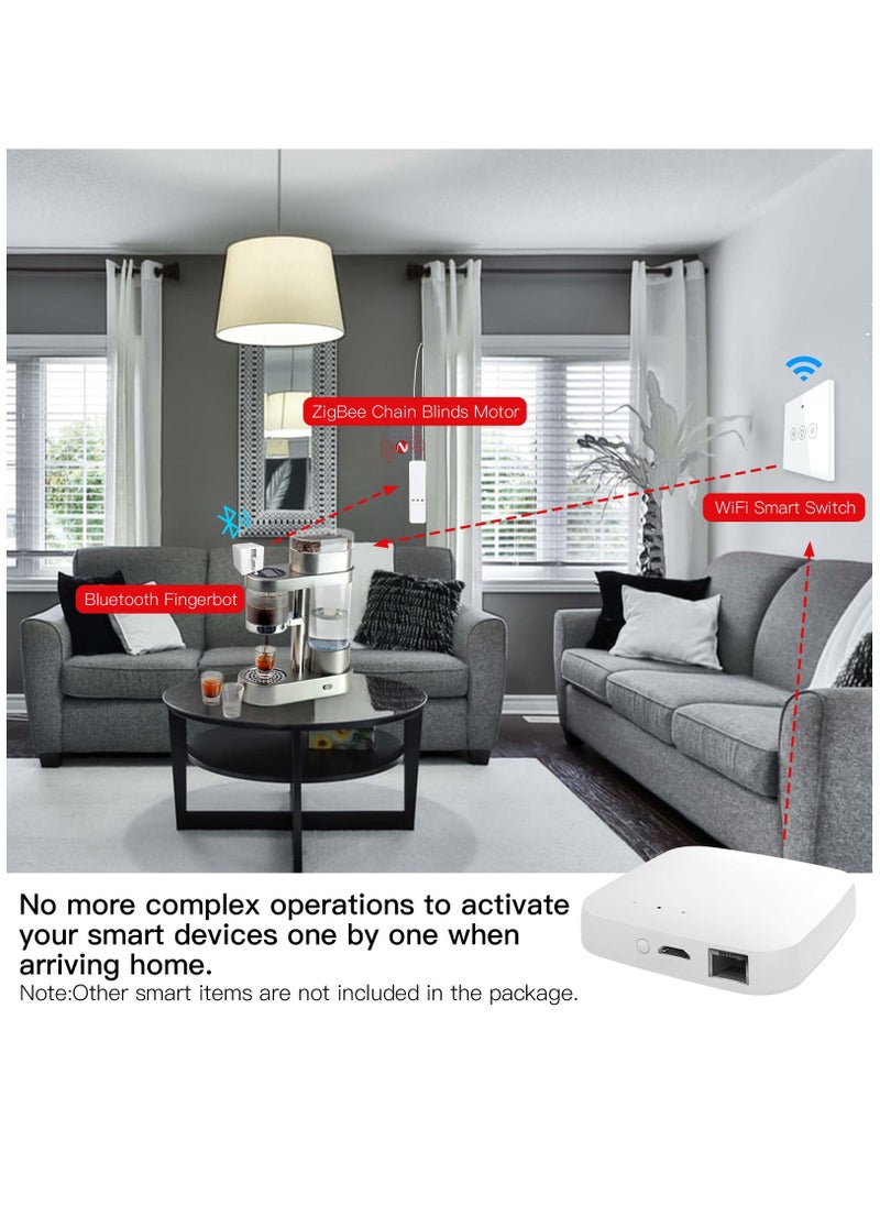 MOES - MOES Tuya Smart Wired Multi-mode Gateway ZigBee Bluetooth Mesh Hub Smart Life APP Voice Remote Control via Alexa Google Home - Image 1