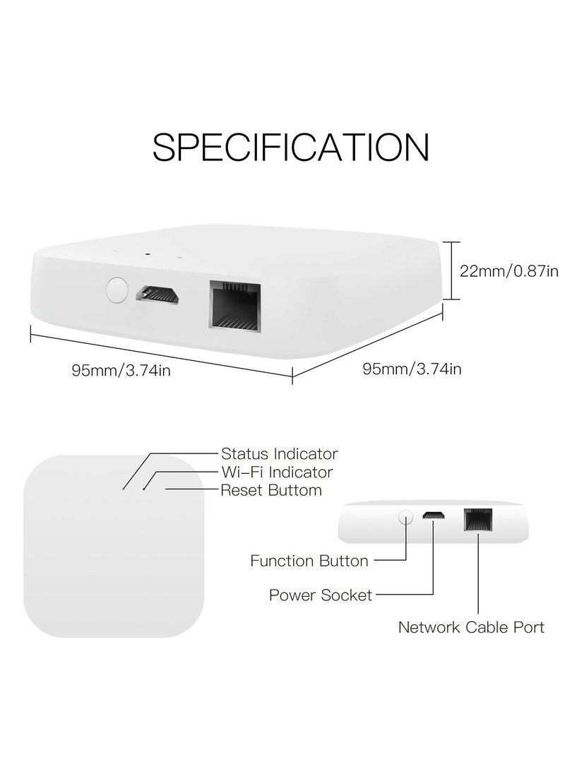 MOES - MOES Tuya Smart Wired Multi-mode Gateway ZigBee Bluetooth Mesh Hub Smart Life APP Voice Remote Control via Alexa Google Home - Image 1