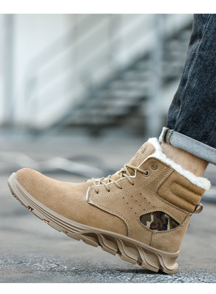 NIBEMINENT أحذية شتوية دافئة للرجال أحذية عمل أمان مضادة للكسر ومضادة للثقب بأصابع فولاذية أحذية حماية أحذية لحام مضادة للحروق - Image 2