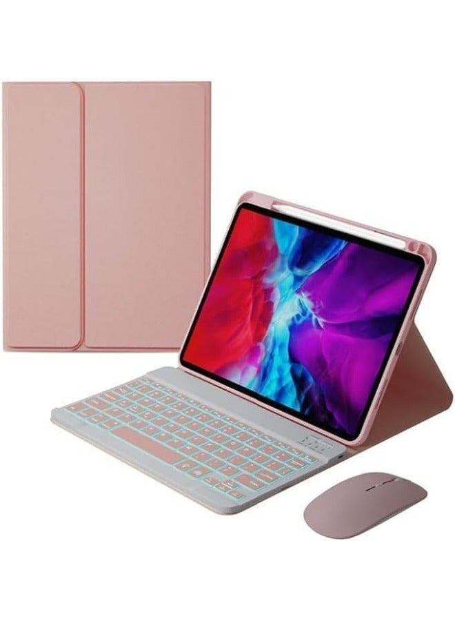 Wireless Keyboard Case Compatible with Xiaomi Mi Pad 6 / Pro 11 Inch 2023 Cover Pencil Holder,7-Color Backlit With Mouse  - Image 1