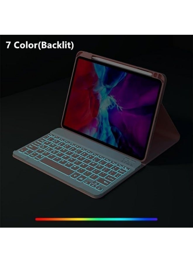 Wireless Keyboard Case Compatible with Xiaomi Mi Pad 6 / Pro 11 Inch 2023 Cover Pencil Holder,7-Color Backlit With Mouse  - Image 4