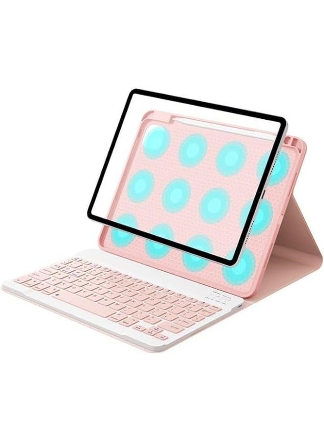 Wireless Keyboard Case Compatible with Xiaomi Mi Pad 6 / Pro 11 Inch 2023 Cover Pencil Holder,7-Color Backlit With Mouse  - Image 2