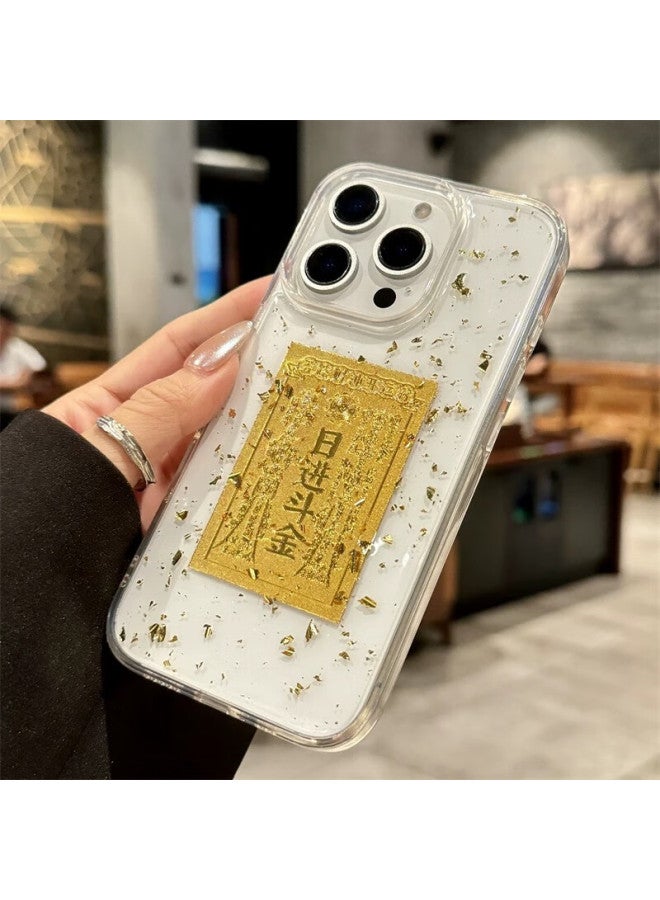Keklle Iphone 13 Case Gold Foil Drop-proof Transparent Silicone Protective Cover For Iphone 13 - Image 3