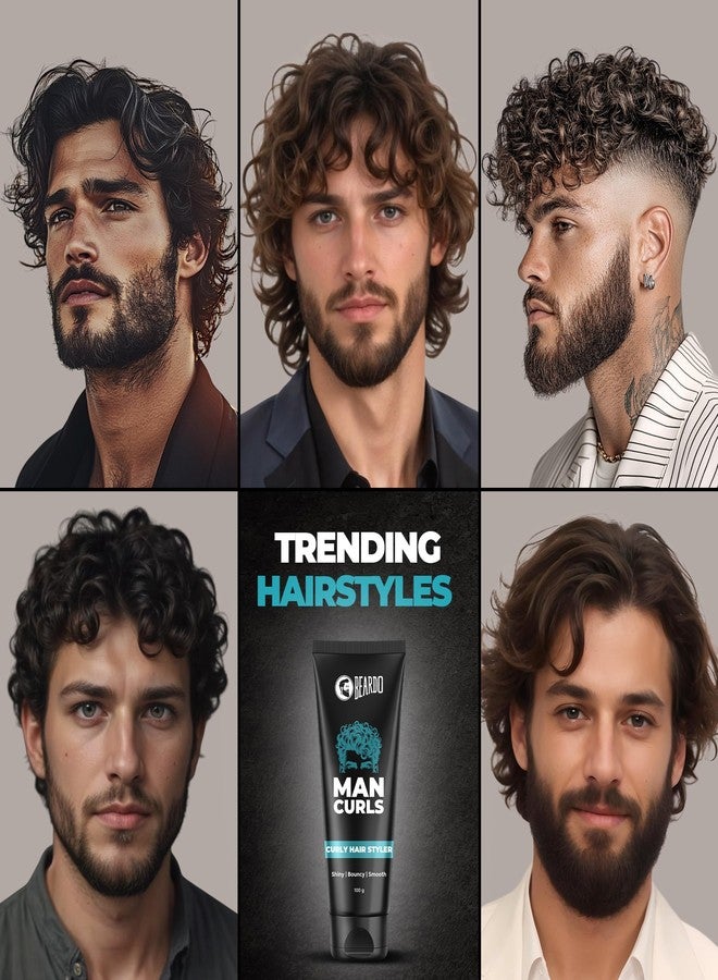 Beardo Man Curls 100g | Curly Hair Cream for Bouncy, Shiny & Defined Curls | Flaxseed Gel for Hair, Leave in Cream, Hair Styling Cream for Men & Women - Image 5