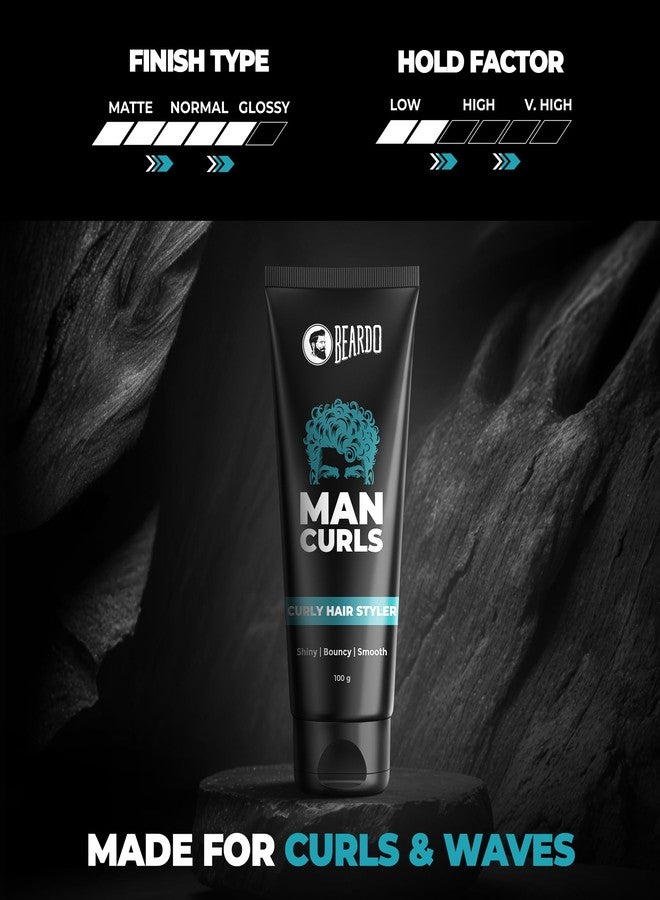 Beardo Man Curls 100g | Curly Hair Cream for Bouncy, Shiny & Defined Curls | Flaxseed Gel for Hair, Leave in Cream, Hair Styling Cream for Men & Women - Image 3