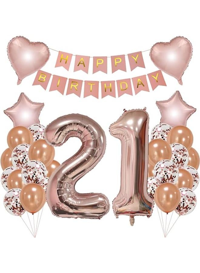 زينة بالون عيد ميلاد 21 - Image 1