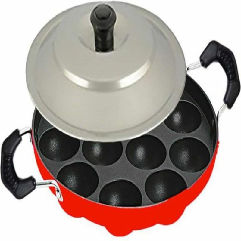 Bahurani Non-Stick Aluminium Pots and Pans Cooking Utensil Combo Set|12Liter| | NO-12 APPAM Handle LID 01 - Image 2