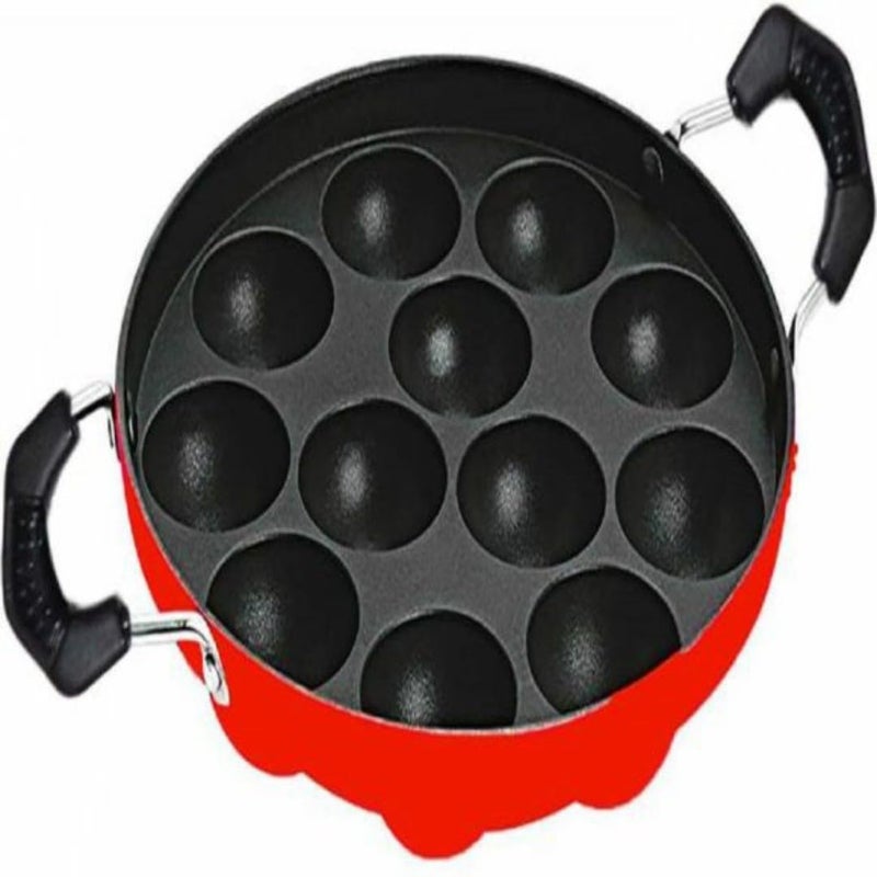 Bahurani Non-Stick Aluminium Pots and Pans Cooking Utensil Combo Set|12Liter| | NO-12 APPAM Handle LID 01 - Image 4