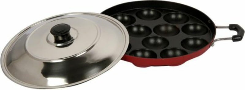 Bahurani Non-Stick Aluminium Pots and Pans Cooking Utensil Combo Set|12Liter| | NO-12 APPAM Handle LID 01 - Image 3