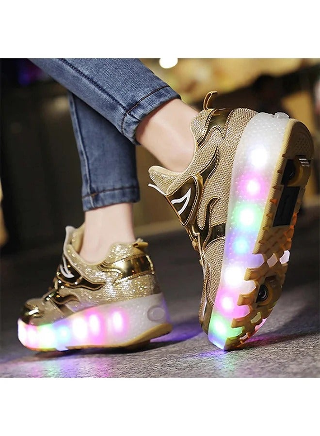 LED Flash Light Fashion Shiny Sneaker Skate Shoes With Wheels And Lightning Sole 36 yards  - Image 3