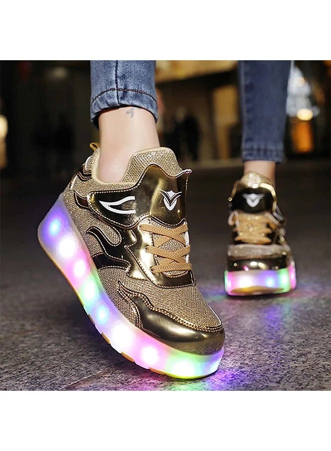 LED Flash Light Fashion Shiny Sneaker Skate Shoes With Wheels And Lightning Sole 36 yards  - Image 4