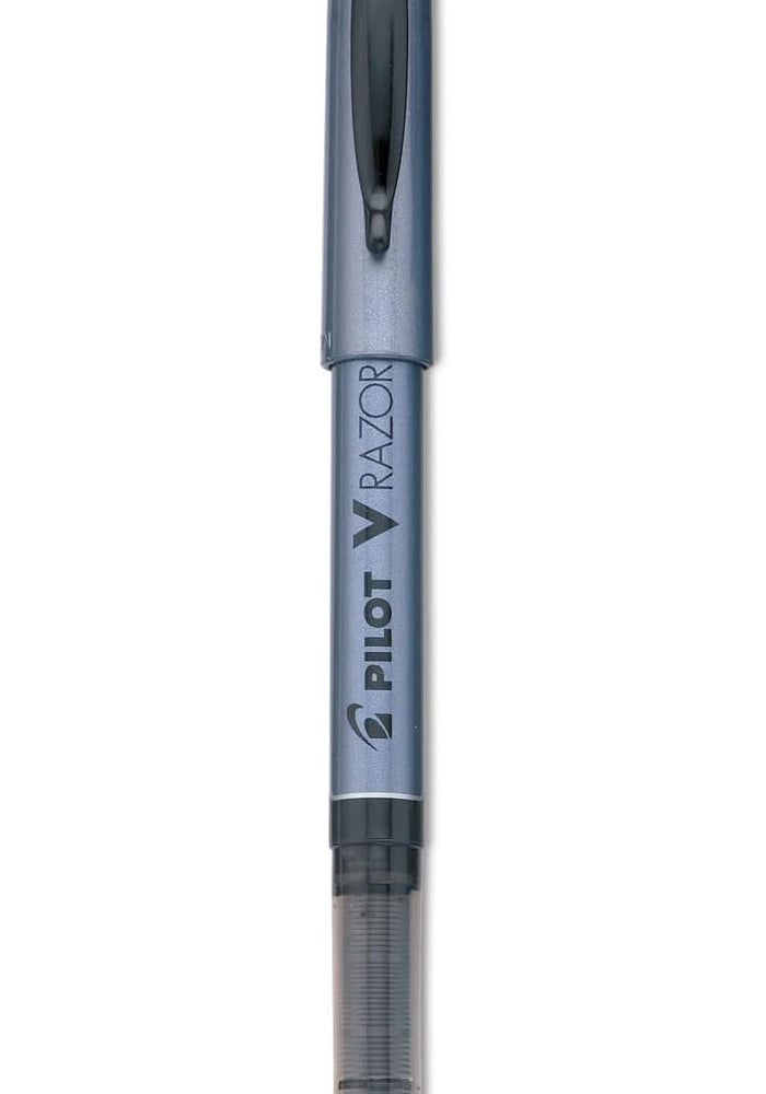Pilot V Razor Point Pen, Extra Fine Point, Black Ink - 12 Pack - Image 1