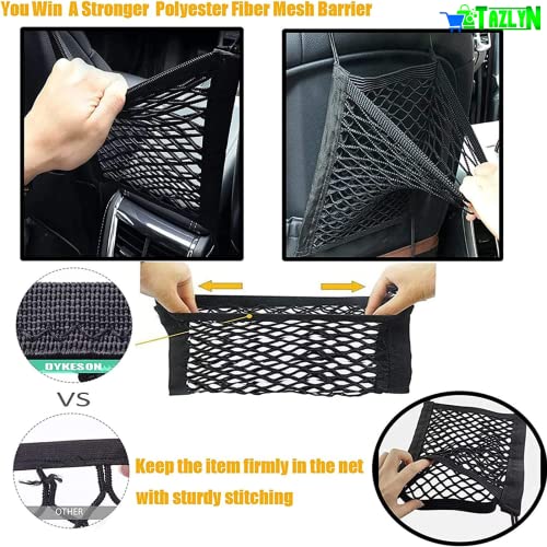 TAZLYN car mid net car mesh Organizer net Between car Front Seats car Storage Accessories Interior car seat net Pocket Holder car Organisers Storage Tissue Purse Holder Driver Storage Netting Pouch - Image 3