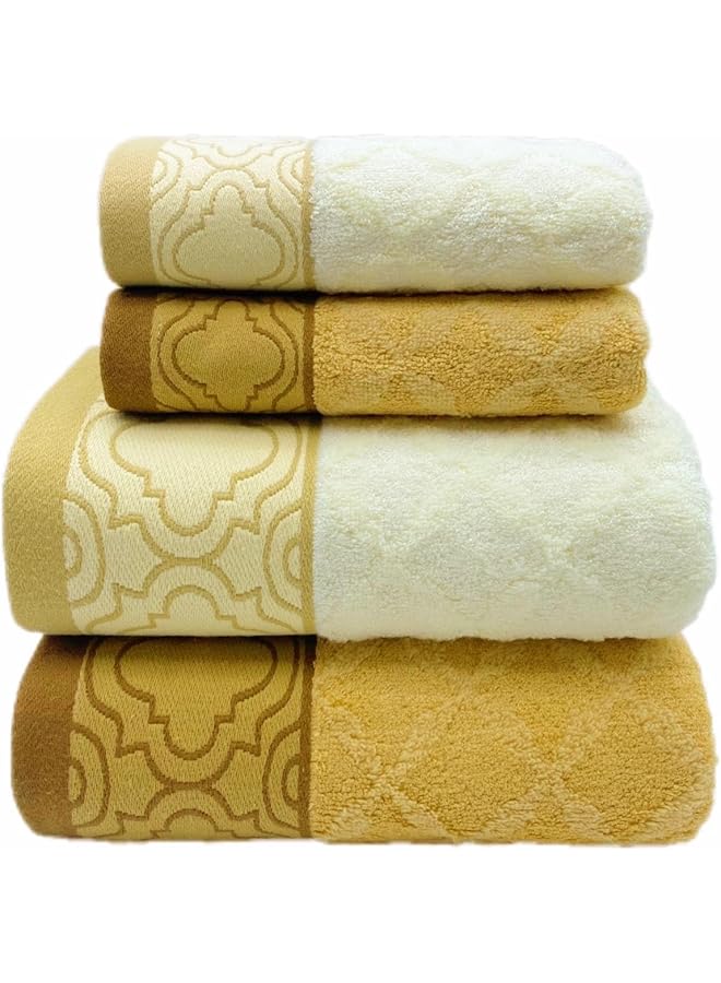 The Bros Soft and absorbent cotton thickened and quick drying luxury hotel bath towel set size 70 * 140cm environmentally friendly and durable bathroom daily home spa sports and travel (Mixed color) - Image 1