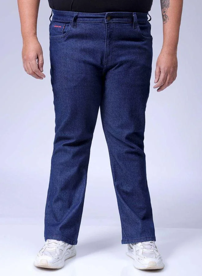 Men Plus Size Bootcut Solid Mid-Rise Stretchable Jeans