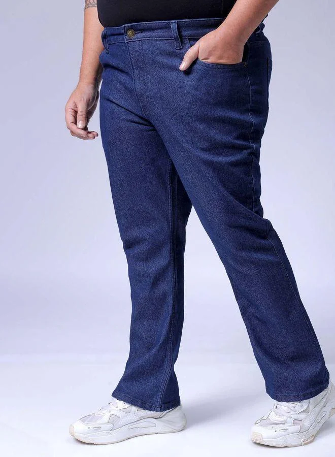 HARDSODA  Men Plus Size Bootcut Solid Mid-Rise Stretchable Jeans for Men | Best Price UAE