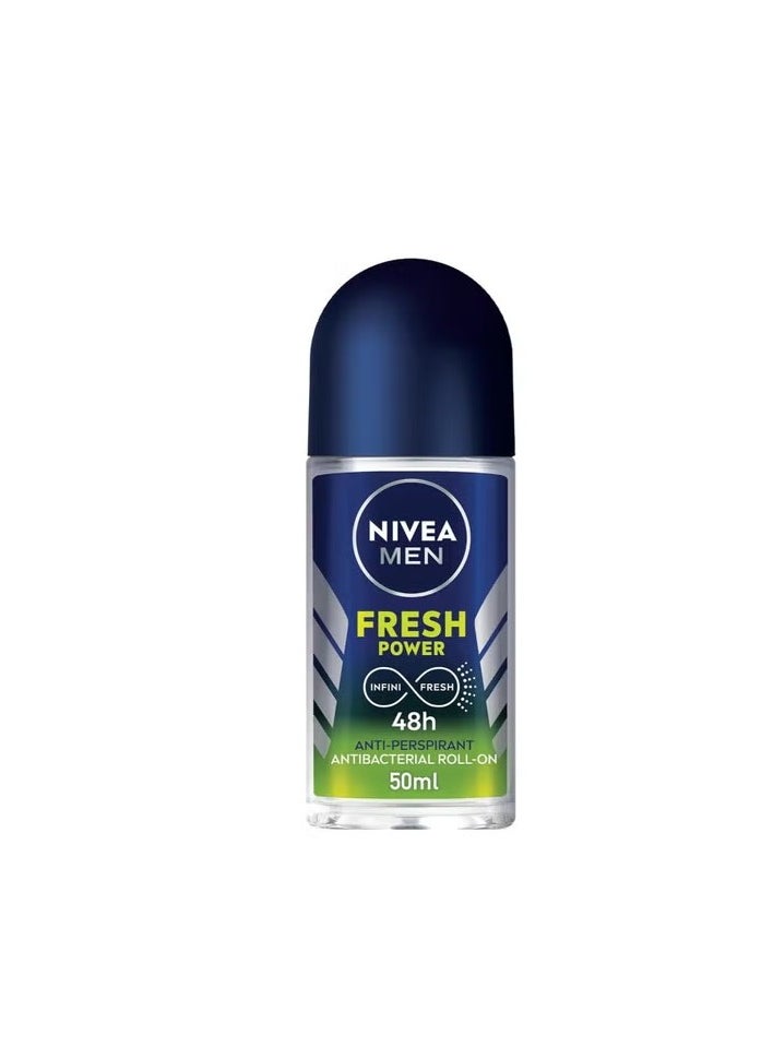 Nivea NIVEA MEN Antiperspirant Roll-on for Men, Fresh Power Fresh Scent, 50ml 