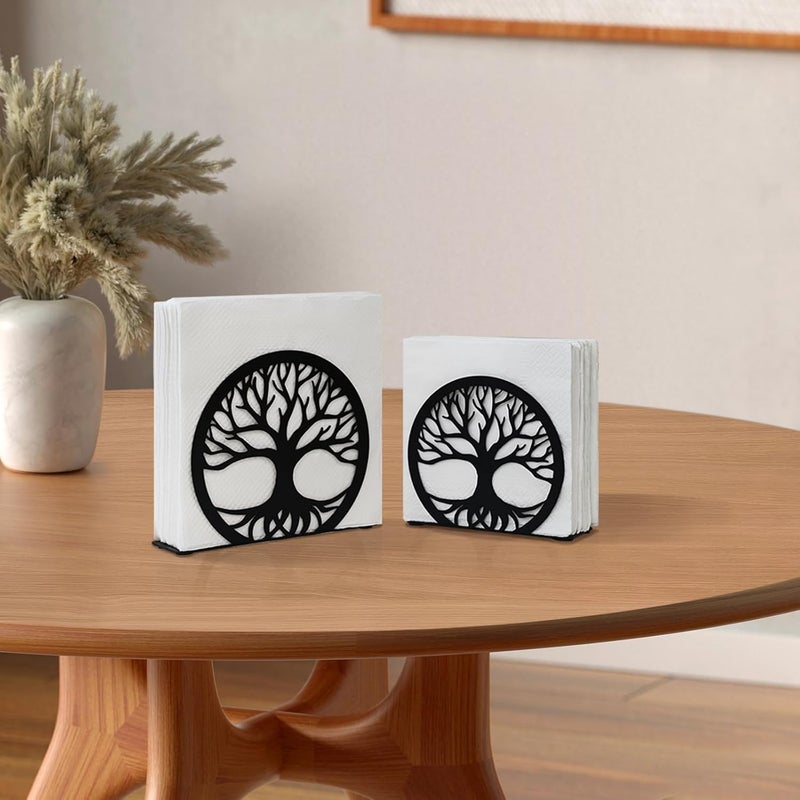 MSJGA Napkin Holder for Table, Standing Napkin Dispenser Outdoor Farmhouse Black Cocktail Napkin Holders for Kitchen Coffee Shop Dining Room (6"x 1.7"x 4.9") - Image 5