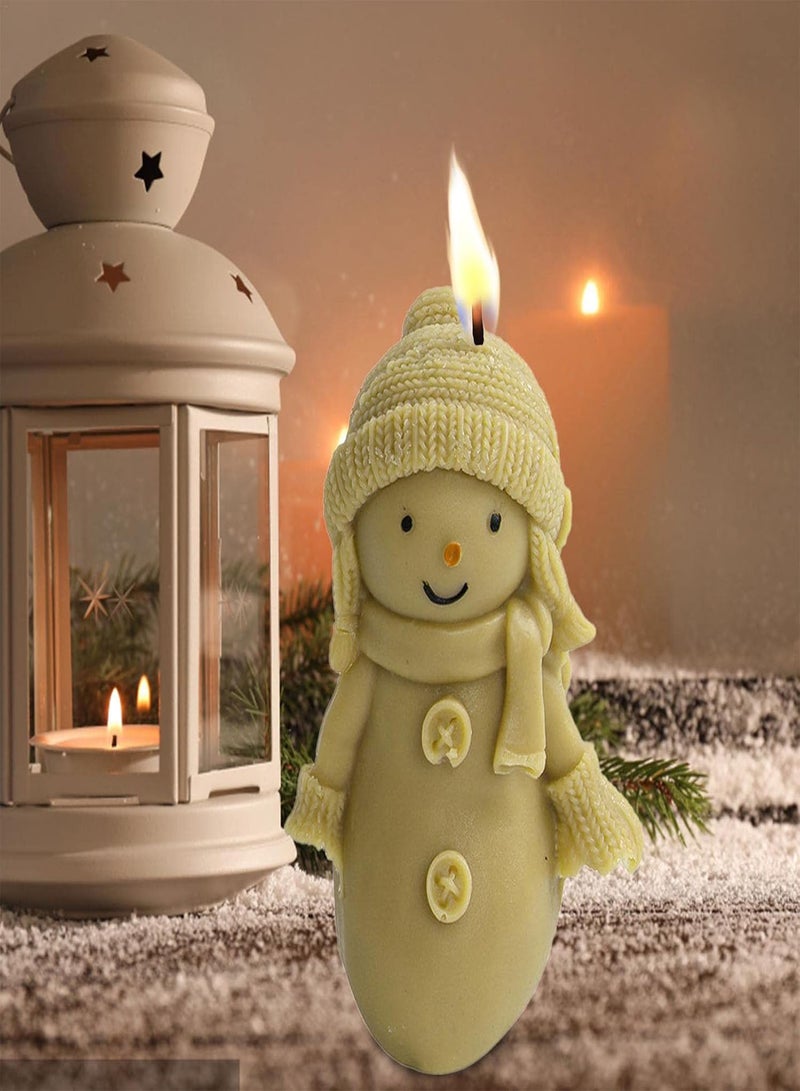 GGOOT Snowman Molds Silicone - 3D  Snowman Resin Casting Mold - Knitted Sweater Snowman Fondant Molds for Cake Decorating, Candle Making Supplies,  Table Centerpiece - Image 3