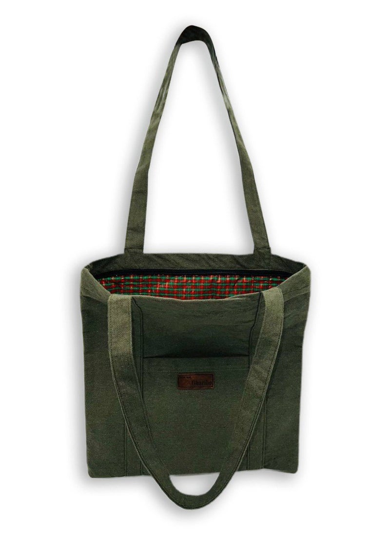 Gharibo Bags - Women's linen Tote bag R230128D - Image 1