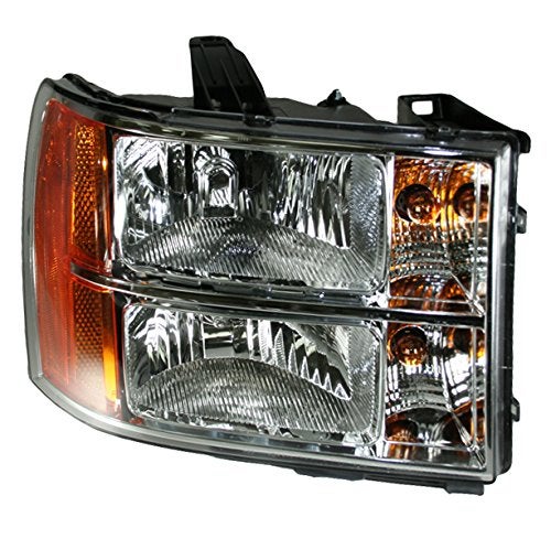 TRQ Passenger Side Headlight Assembly Compatible with 20072013 GMC Sierra 1500 20072014 Sierra 2500 HD Sierra 3500 HD GM2503283
