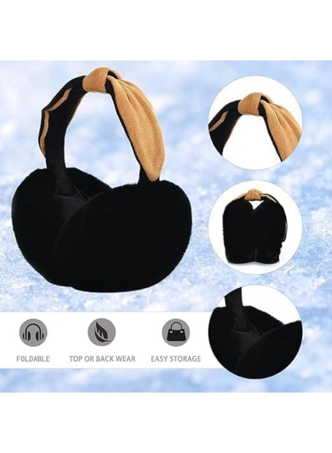 Women Winter Ear Muffs,Warm faux fur Earmuffs,Winter Warm Ear Muff,Foldable Earmuffs,Ear Covers Over The Head Ear Muffs, for Men Women Outdoor - Image 2