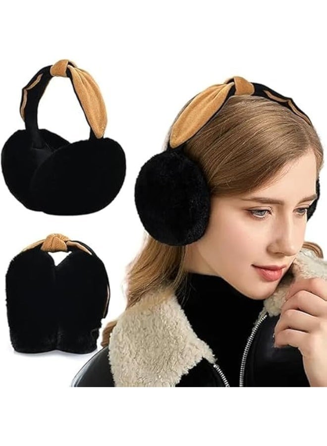 Women Winter Ear Muffs,Warm faux fur Earmuffs,Winter Warm Ear Muff,Foldable Earmuffs,Ear Covers Over The Head Ear Muffs, for Men Women Outdoor - Image 1