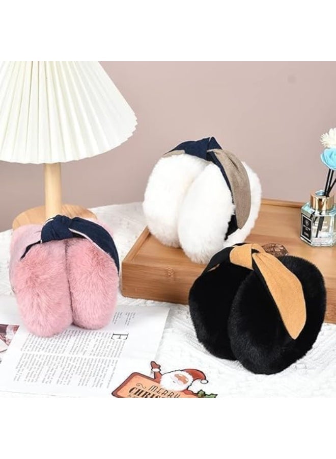 Women Winter Ear Muffs,Warm faux fur Earmuffs,Winter Warm Ear Muff,Foldable Earmuffs,Ear Covers Over The Head Ear Muffs, for Men Women Outdoor - Image 4