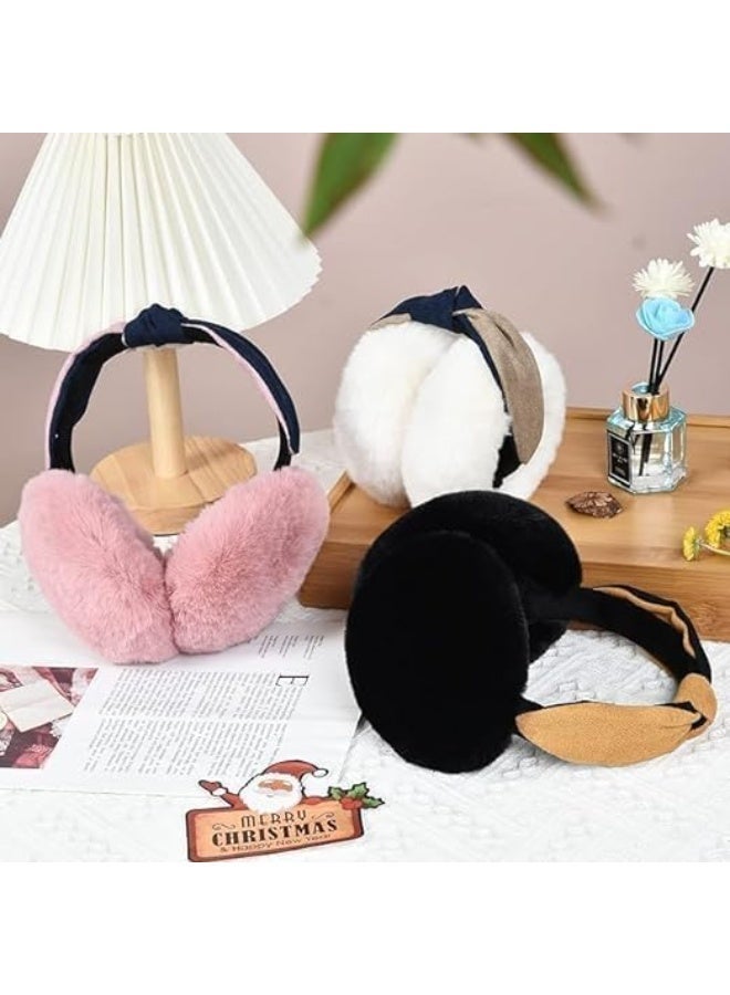 Women Winter Ear Muffs,Warm faux fur Earmuffs,Winter Warm Ear Muff,Foldable Earmuffs,Ear Covers Over The Head Ear Muffs, for Men Women Outdoor - Image 5