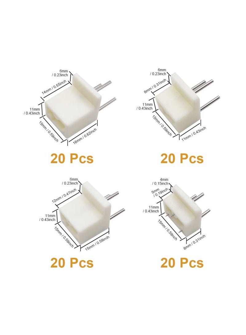 Zikra 80 Pcs Non-Trace Picture Hanging Hook, Plastic Invisible Traceless Hardwall Hook White for Photo Painting (4 Sizes) - Image 3