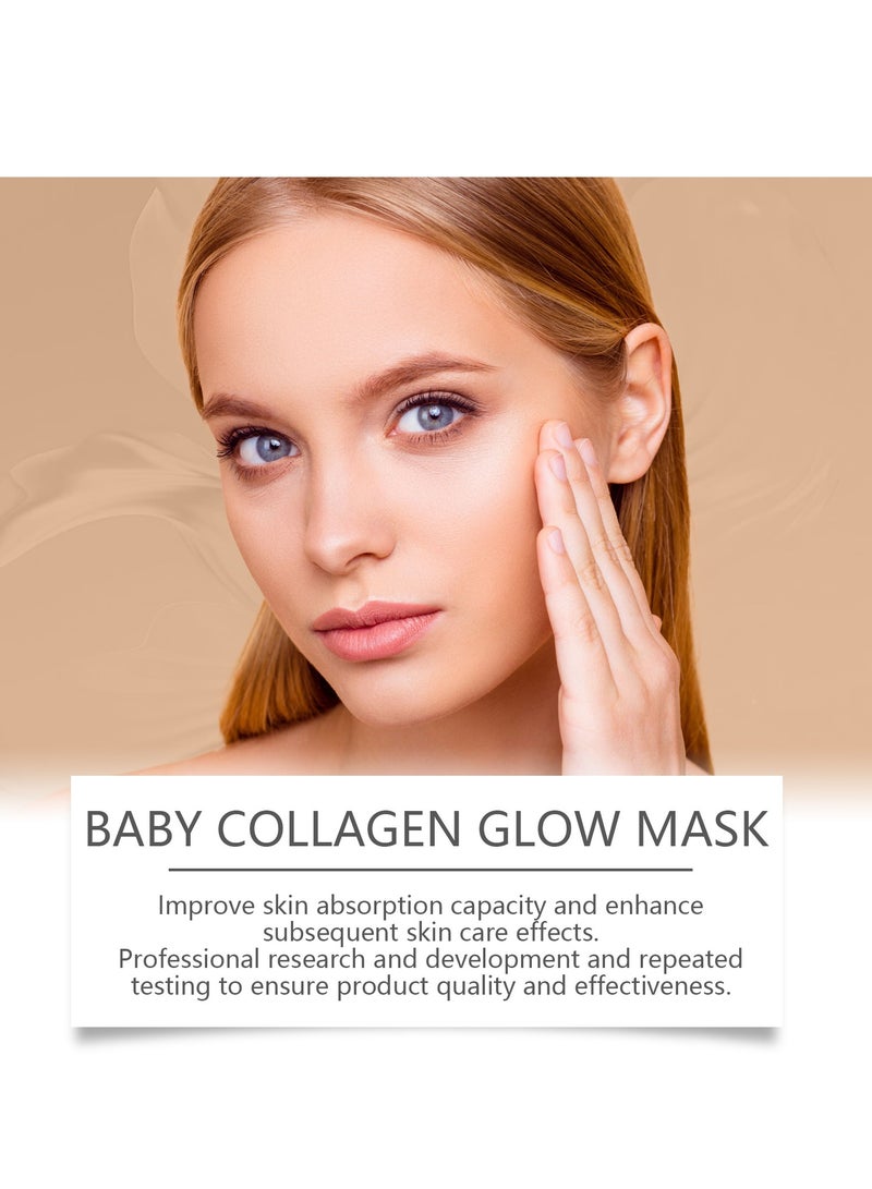إيلهو قناع توهج الكولاجين للأطفال T3 ، قناع الكولاجين T3 ، قناع الكولاجين T3 للعناية بالبشرة قناع الوجه المضاد للتجاعيد المضاد للشيخوخة شد شد البشرة المتوهجة مرونة (100 جرام) - Image 4