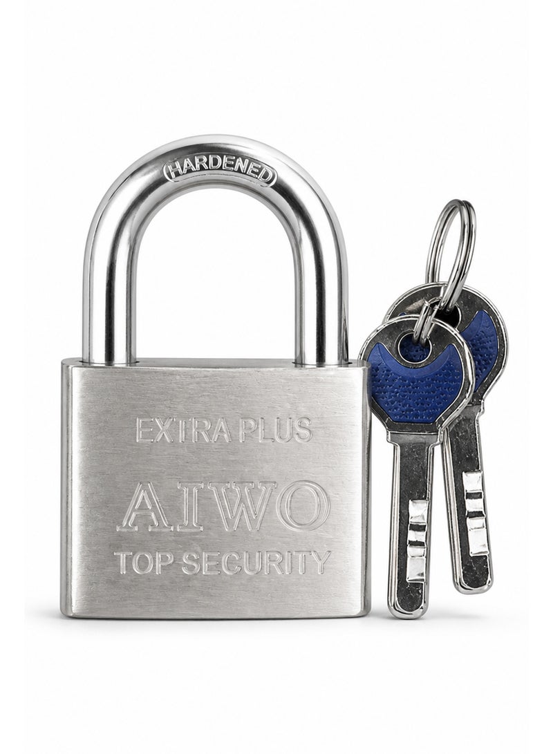 60mm Heavy Duty Padlock with 2 Keys – Long Shackle Steel Security Lock, Strong Metal Body, Open Shackle Design for Gate, Garage Door, Villa Door, Locker, Shed & Storage Use - Image 1
