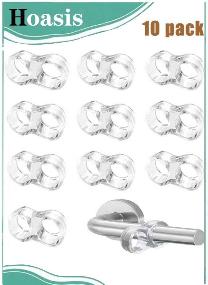 Hoasis 10 Pack Transparent Door Handle Stopper, Clear PVC Wall Protector, Noise Reduction Door Bumper for Walls, Scratch Proof Furniture Guard for Cabinet, Fridge, Office and Home (Clear) - Image 1