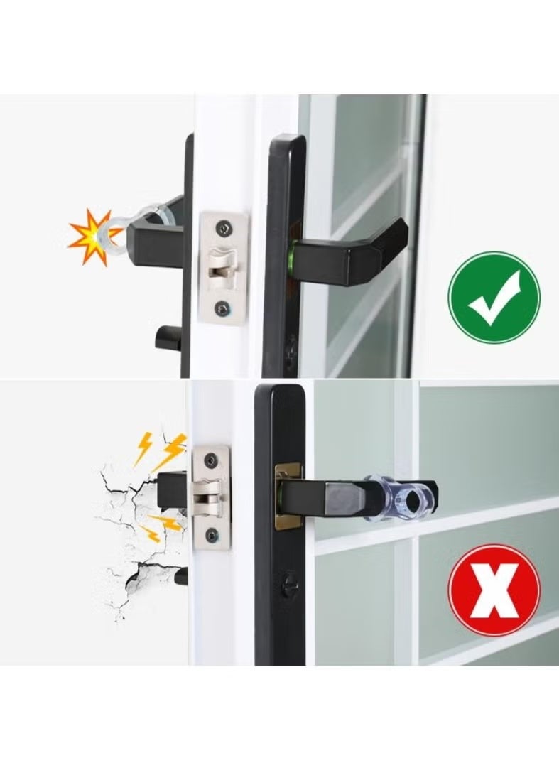 Hoasis 10 Pack Transparent Door Handle Stopper, Clear PVC Wall Protector, Noise Reduction Door Bumper for Walls, Scratch Proof Furniture Guard for Cabinet, Fridge, Office and Home (Clear) - Image 3